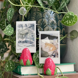 Sweet Strawberry: Handmade Clay Photo Holder
