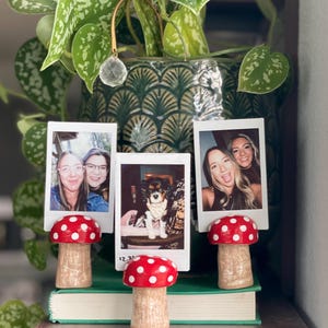 Mystical Mushroom: Handmade Clay Photo Holder