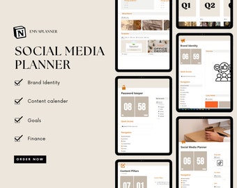 Notion planner | social media | SMM | digital planner | organization tool | Strategy | business | campaign planner | Influencers | VA