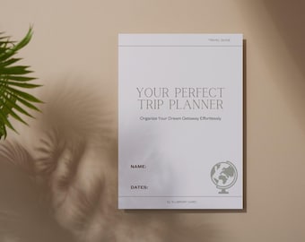 Editable Travel Planner Canva Template | Digital Trip Itinerary & Packing List | Printable Travel Organizer
