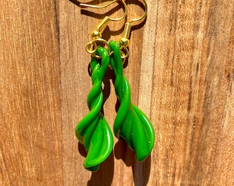 Glass Leaf Earrings - Handmade Jewelry - Hypoallergenic | Art By Aaron Dye