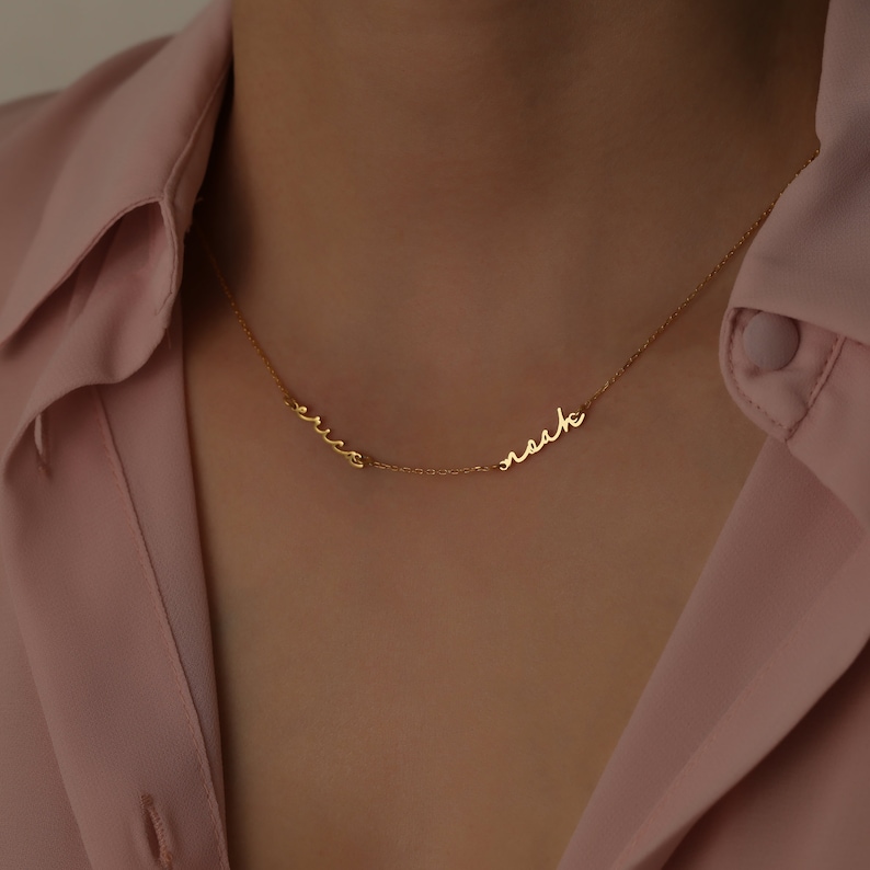 Custom Two Name Handwriting Necklace, 18k gold, Personalized Jewelry, Name Necklace, Personalized Gift, Baby Shower, Christmas Gift for Her
Mother's Day gift
Gift for mom
Custom Jewelry on Etsy
Family name necklace
Caitlynminimalist
Myka jewelry