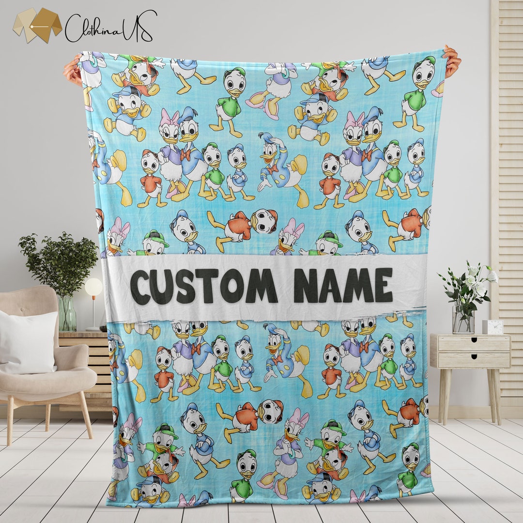 Disney Ducktales Custom Name Soft Blanket Donald Duck Nephews Etsy
