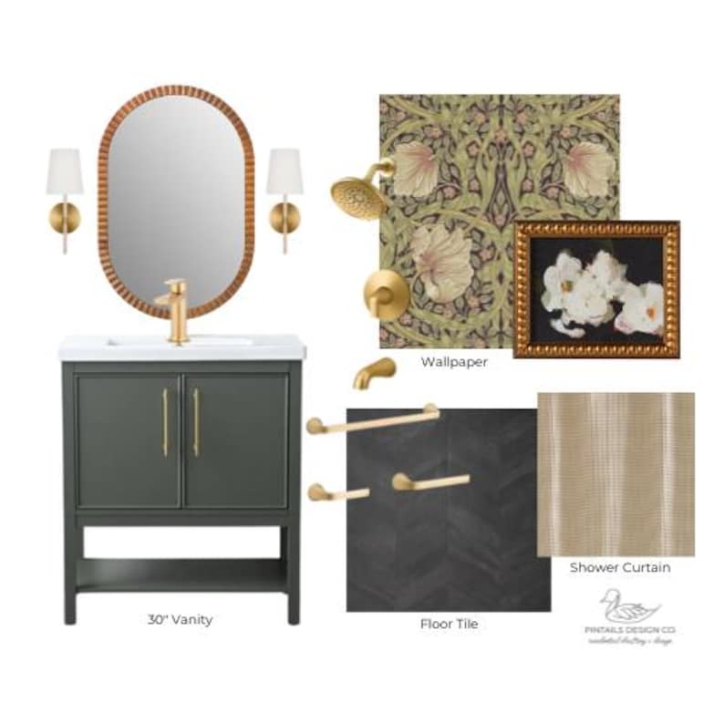 Moody Interior Design Mood Board: Home Paint & Design Selections (Instant Download) image 2
