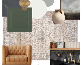 Rustic Mountain Interior Design Mood Board (Digital Download)