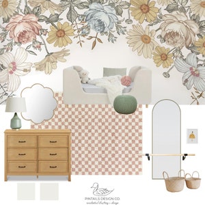 Dormitorio de chica genial / Diseño de interiores / Tablero de ideas de diseño / Selección de pinturas para el hogar / Ayuda de diseño / Diseño electrónico / Descarga instantánea /