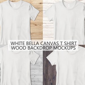 White Bella Canvas 3001 Tee Mockup Bundle | White T Shirt Mockup, Bella Canvas Mockup, White Tee Shirt Mockup