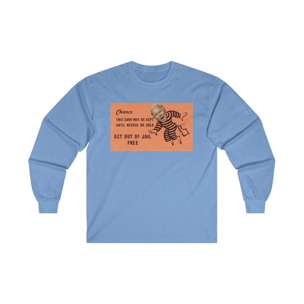 Joe Biden Get Out of Jail Free Card Long Sleeve T-Shirt (Unisex, 16 color options)