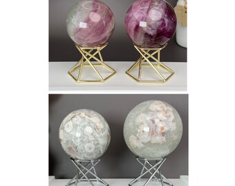 Crystal Sphere Stand/Double sided Sphere Stand/Crystals/Sphere Stand/Multiple Sphere Stand/Small Sphere Stand/Large Sphere Stand