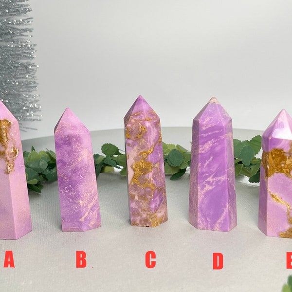 Phosphosiderite Towers HIGH QUALITY!! Purple Pink Points- Obelisk Towers- Natural Crystals- Home Decoration-Reiki-Gift