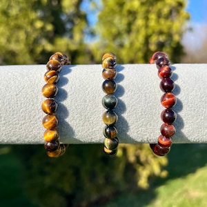 High Quality Tiger Eye Beaded Stretch Bracelets with amazing flash! 8.4mm beads