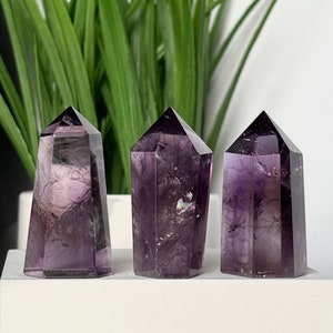 HIGH QUALITY Amethyst Towers (Dark Purple)-Natural Amethyst Crystals-Metaphysical-Reiki-Meditation-Home Decor-Gift