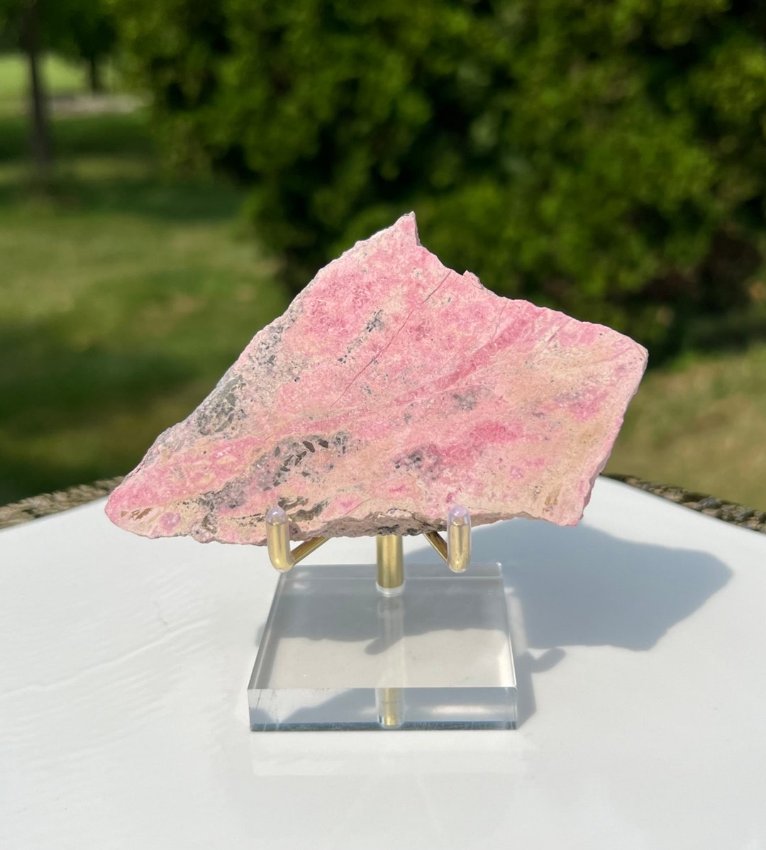 Light Pink Rhodonite Slab/specimen From Peru. RARE FIND Gift Box ...