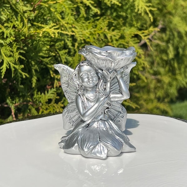 Gorgeous Silver Fairy Sphere Holder, Sphere Stand