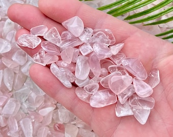 Tumbled Rose Quartz Crystal Chips: Healing Gemstones (8mm-25mm)
