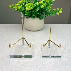 Display Stands-Clear Acrylic Base with metal arms-Crystal and mineral display stands