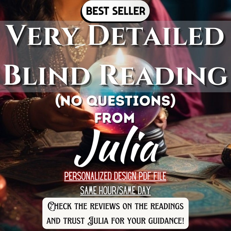 Same Hour Blind Reading without Questions Blind Tarot Reading Very Detailed Psychic Reading General Spiritual Advice Same Day image 1