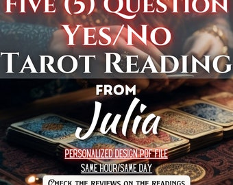 SAME HOUR Yes or No Tarot Reading | (5) Five Question | Yes or No Psychic Reading | Yes or No Answer | Spiritual Advice | Love Same Day
