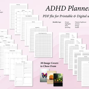 ADHD Printable and Digital Adult Planner - Etsy