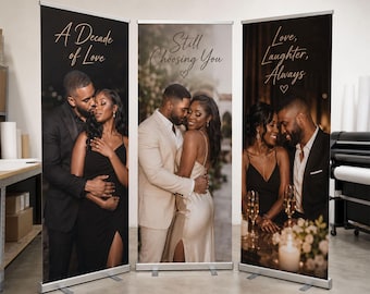 Wedding Welcome Sign Custom Retractable Sign – Birthday Sign Party Banner Sign Wedding Decoration Roll Up Banner Event Photo Backdrop