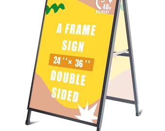 A-Frame Sidewalk Sign, Double-Sided 24x36 Poster Board