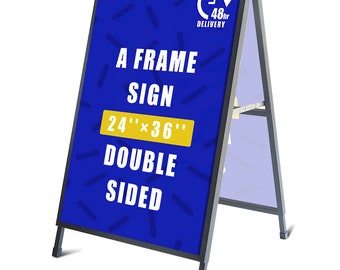 Heavy Duty A-Frame Sidewalk Sign, 24x36 Double-Sided Pavement Sign