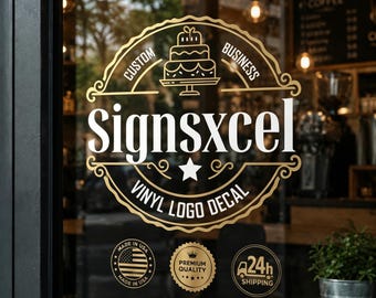 Custom Business Logo Decal for Walls, Windows, Personalize, Build Your Brand with Durable, Weather-Resistant, Waterproof Custom Stickers