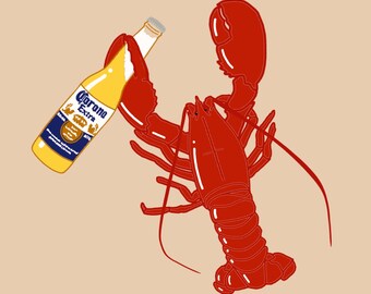 Party Lobster “Beach Bum” Print 8’x8’ Semigloss Cardstock