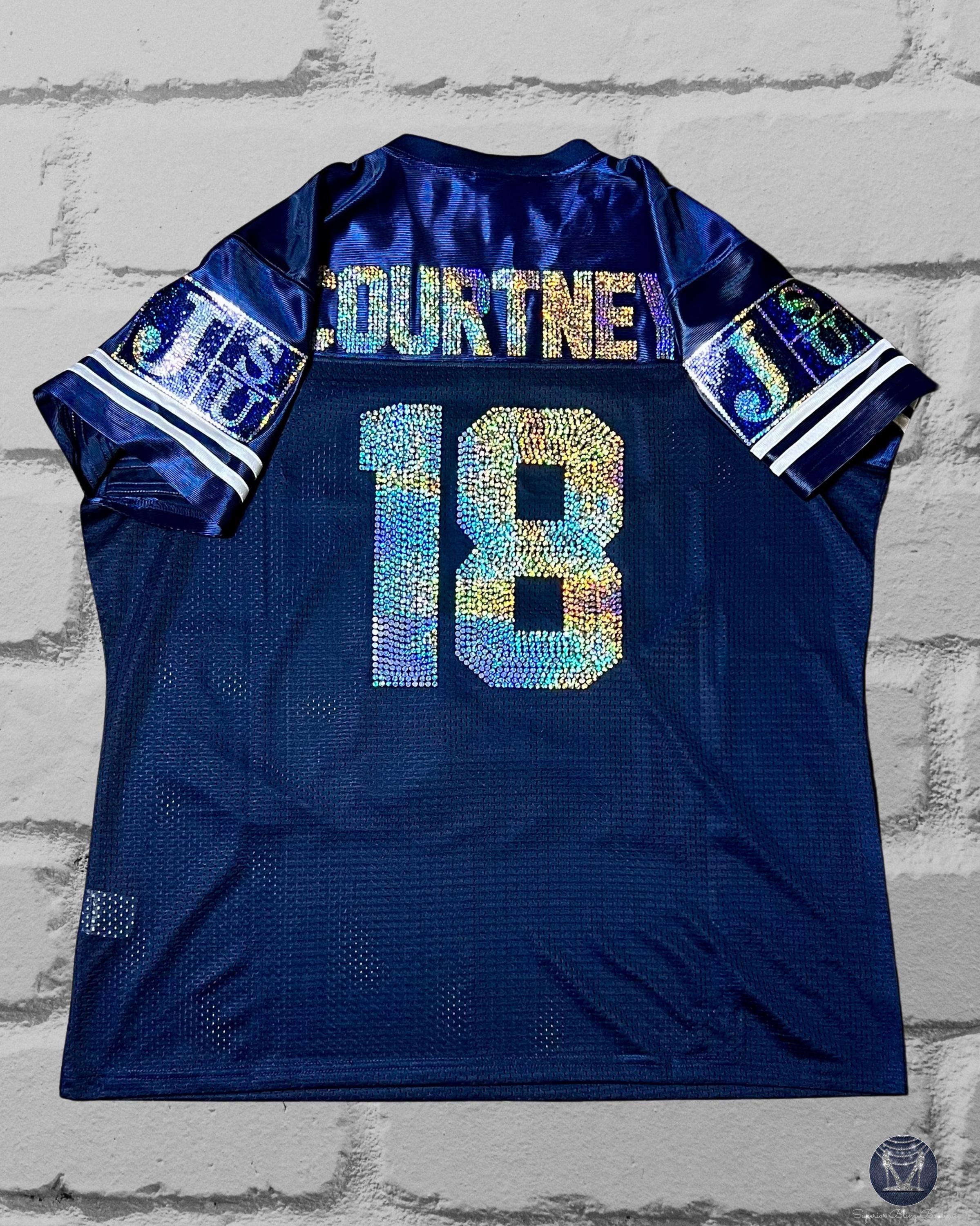Jsu Pattern JSU, Custom Bling Women’s Patchwork Jersey, Jackson State University ...