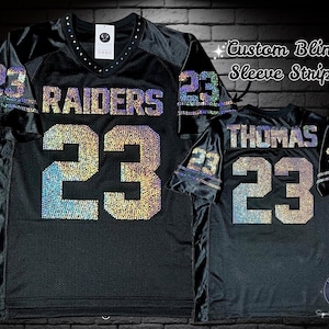Custom Bling Unisex Patchwork Jersey - customize with your team, mascot name, text and number, Gifts for her