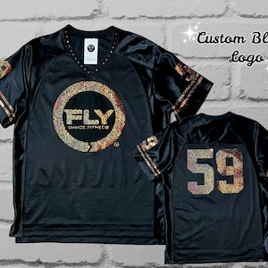 Custom Bling Logo Unisex Patchwork Jersey - customize with your team, mascot name, text and number, Gifts for her