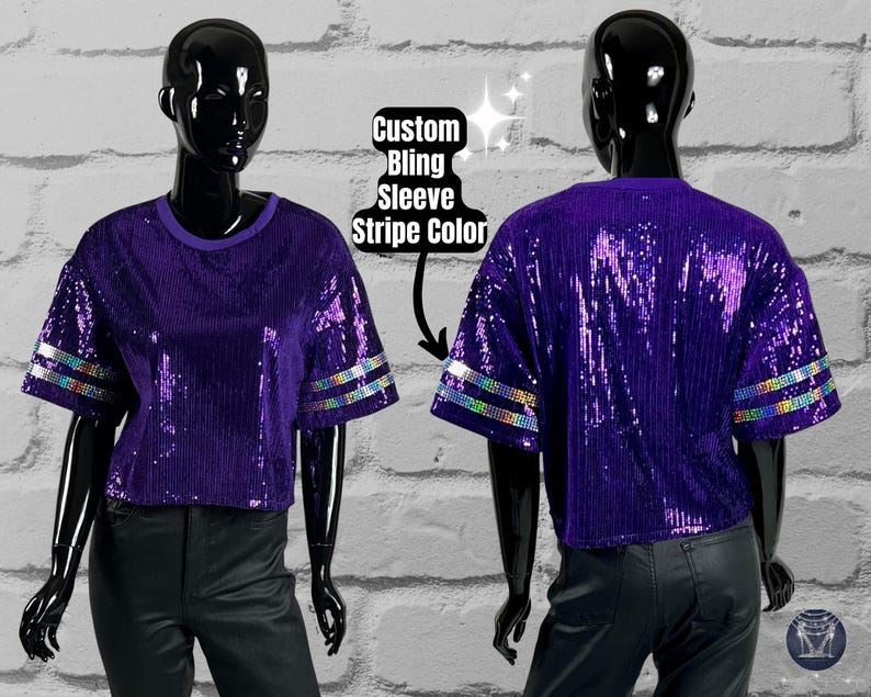 Cheer Mom Purple Sequin Top, Custom Sequin Shirt, Football Bling, Cheer Bling, Birthday Bling, Sports Bling, Custom Name and Number