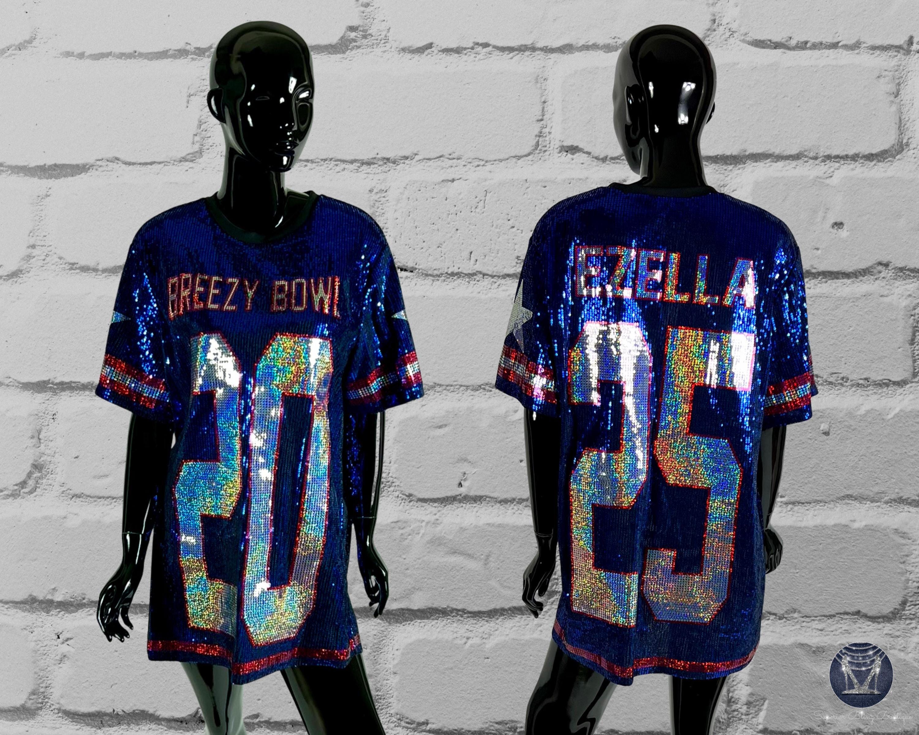 blue sequin jersey dress Custom Americana Stars Dress, Patriotic Bling, Birthday, Festival & Concert Outfit, customize text and number, Sparkly Custom 2.17.22