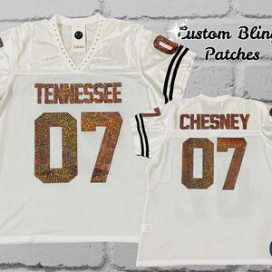 White Bling Jersey, Custom Bling Jersey, Bling Football Jersey, Birthday Bling, Bling fan apparel, Sports Bling, Custom Glitter Sports Jersey, Custom Bedazzled Jersey, Name and number rhinestone Jersey, bride bling jersey, mom sports bling shirt