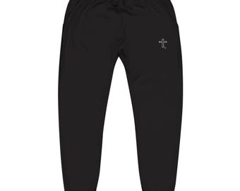 Pantalones deportivos "La mejor historia de amor" con bordado blanco