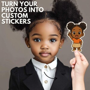 Personalisierte benutzerdefinierte Aufkleber | Fotos zu Aufklebern | Aufkleber meines Kindes| Schule Aufkleber | Maßgeschneiderte |Black Girl Magic Stickers|