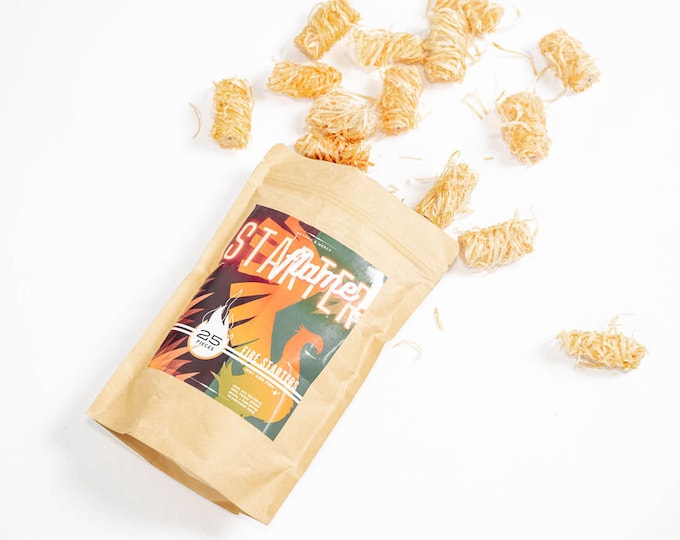 Non-Toxic Fire Starters: Charcoal-Free, Food Safe Coils (25 Pouch)