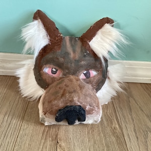 Red wolf mask