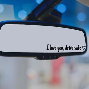 Naklejka Drive Safe, naklejka na lusterko wsteczne, akcesoria samochodowe dla ukochanej osoby, idealny prezent samochodowy