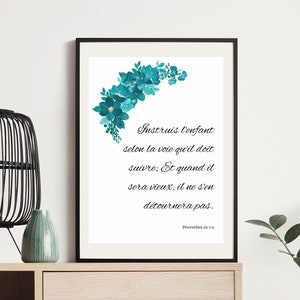 Proverb Frame Poster Bible Verse of Proverbs Christian Wall Art Christian Wall Decor ...