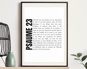 Bible Verse Poster of Encouragement Psalm 23 Christian Wall Art Inspirational Quote Christian Printable Poster Gift for Prayer
