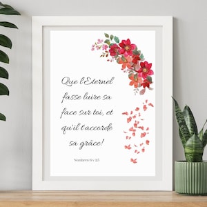 Bible verse poster Christian wall art Christian poster Christian wall decor Gift for baptism Personalized printable poster