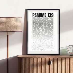Christian poster with verse Bible poster Psalm wall art Christian frame gift for office wall decor with verse to print