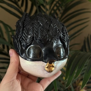 Handmade Raven Porcelain Wall Hanging Sculpture: Unique Home Decor