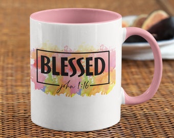 11 oz Blessed Pink Coffee Mug