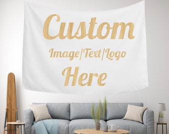 Tapisserie personnalisée à partir d&#39;une photo, personnalisation des tapisseries pour toile de fond de fête de mariage, commémoration d&#39;un animal de compagnie, décoration de chambre à accrocher au mur, cadeaux de Noël