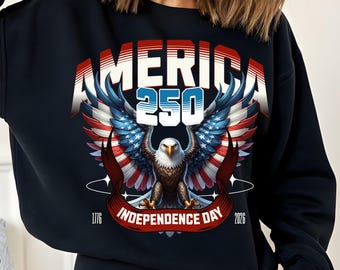America 250 Eagle Patriotic PNG: 4th of July Independence Day Sublimation Design (Digital Download)