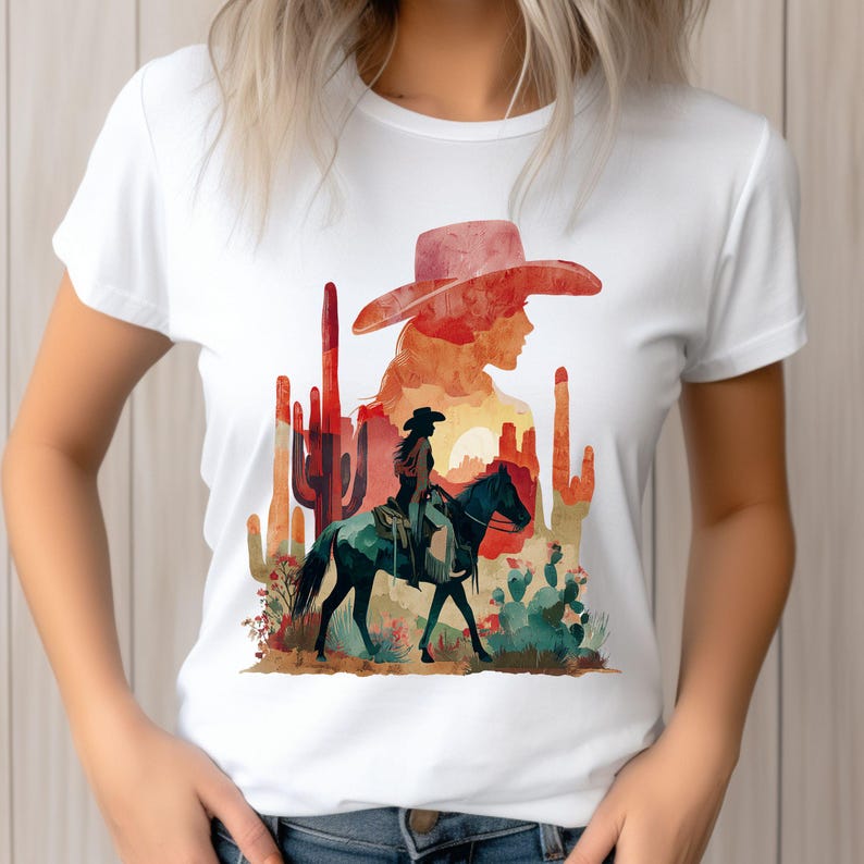 Cowgirl Desert PNG horse lover cactus Sublimation Digital Download Instant Digital Download Country Western png clipart cowgirl desert horse

This is a digital download for sublimation printing. No physical product will be shipped. Available for immediate download.

What’s Included?
✔ One high-quality PNG file (300 DPI, no watermarks)
✔ Size is 4133 x 5067 pixels, transparent background
