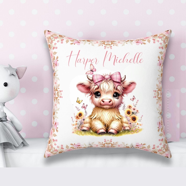 Baby girl Highland Cow nursery Coquette PNG with pink bow sunflowers Sublimation Design digital download onesies t-shirt POD product png.  For designing t-shirts, mugs, stickers, tote bags and other and POD products.  listing includes 1 PNG image with transparent background Size is 4096 x 4096 px, 300 dpi (high quality)  Immediate Digital Download. There is no physical product.  You can resize to create t-shirts, sweatshirts, mugs, mousepads, coasters, totes, or anything else you can sublimate
