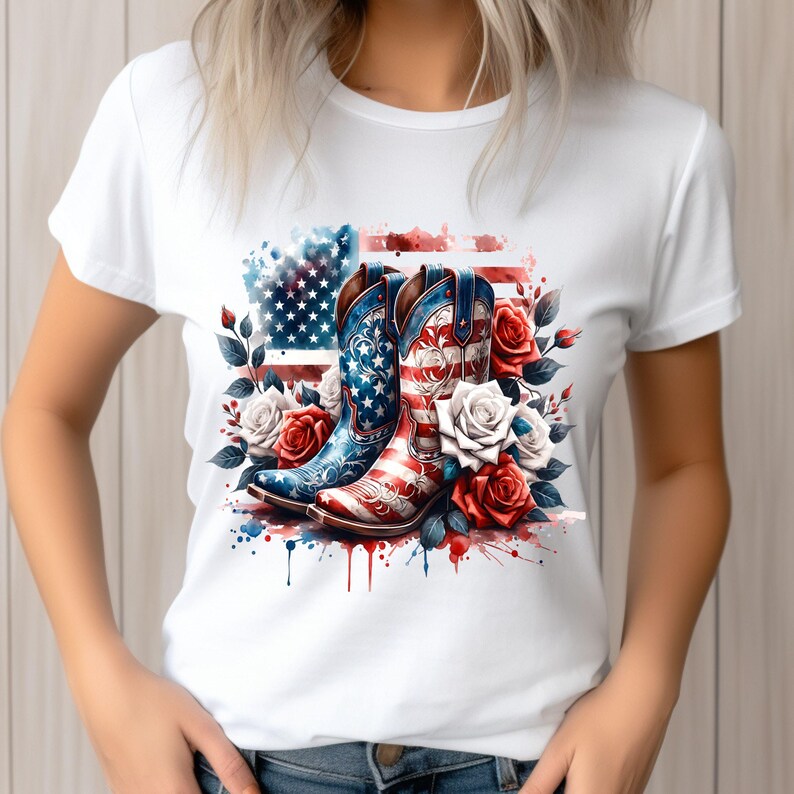 Patriotic Cowgirl boots PNG, 4th of July Memorial Day America Country Western Patriotic Coquette Fourth Of July Sublimation Design, Trendy America USA Popular PNG digital
This is a digital download for sublimation printing. No physical product will be shipped.

What’s Included?
✔ One high-quality PNG file (300 DPI, no watermarks)
✔ Size is 4096 x 4096 pixels, transparent background


This is NOT an SVG and cannot be used as a cutting file.